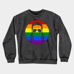 Mullet Silhouette - Rainbow Crewneck Sweatshirt